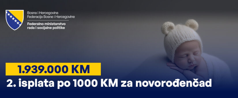 Uplata sredstava za novorođenčad