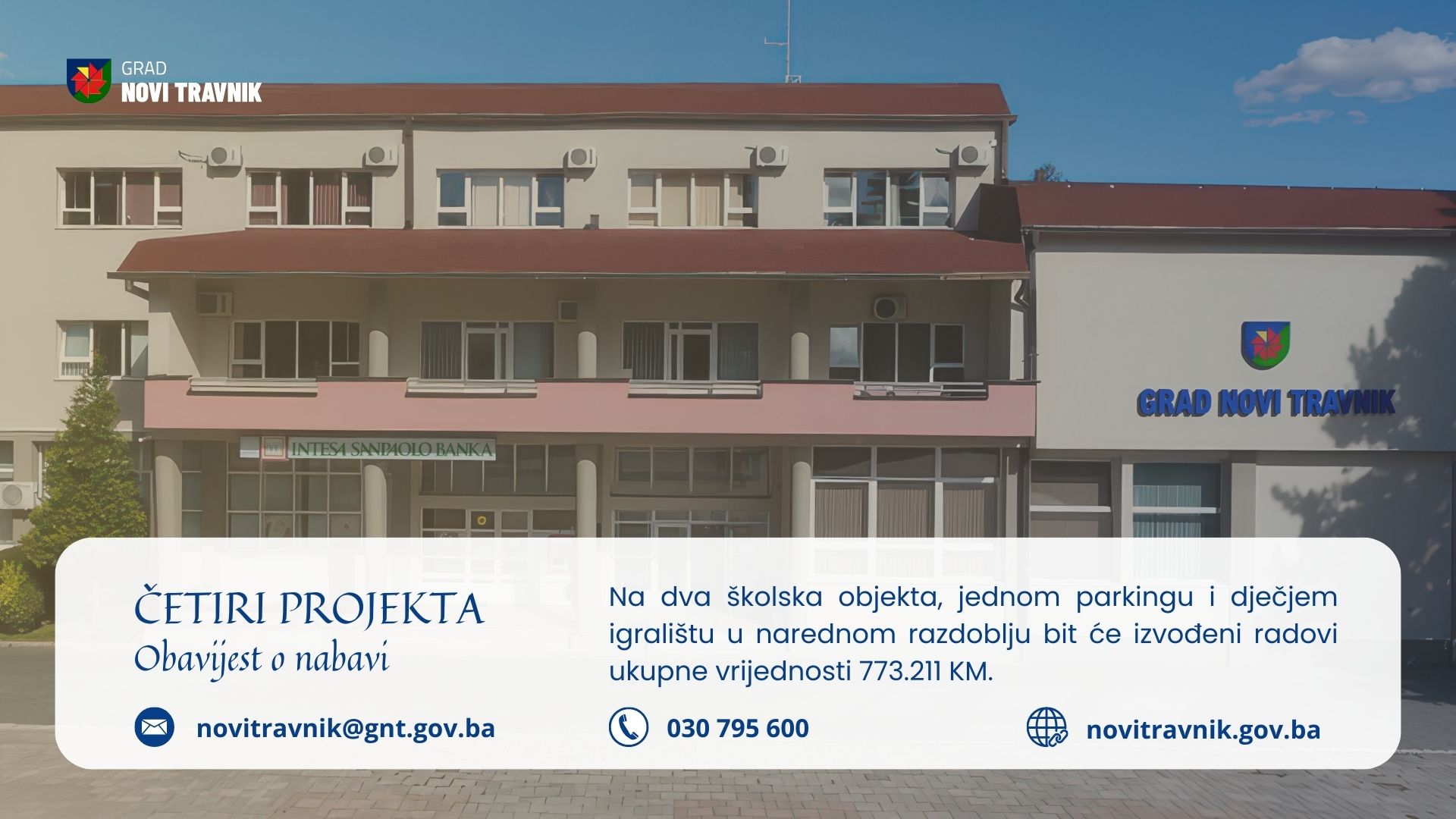 Raspisana obavijest o nabavi četiri projekta u vrijednosti većoj od 770 tisuća KM