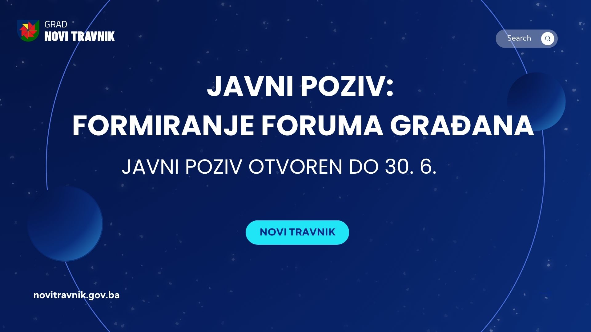 Javni poziv: Formiranje Foruma građana 