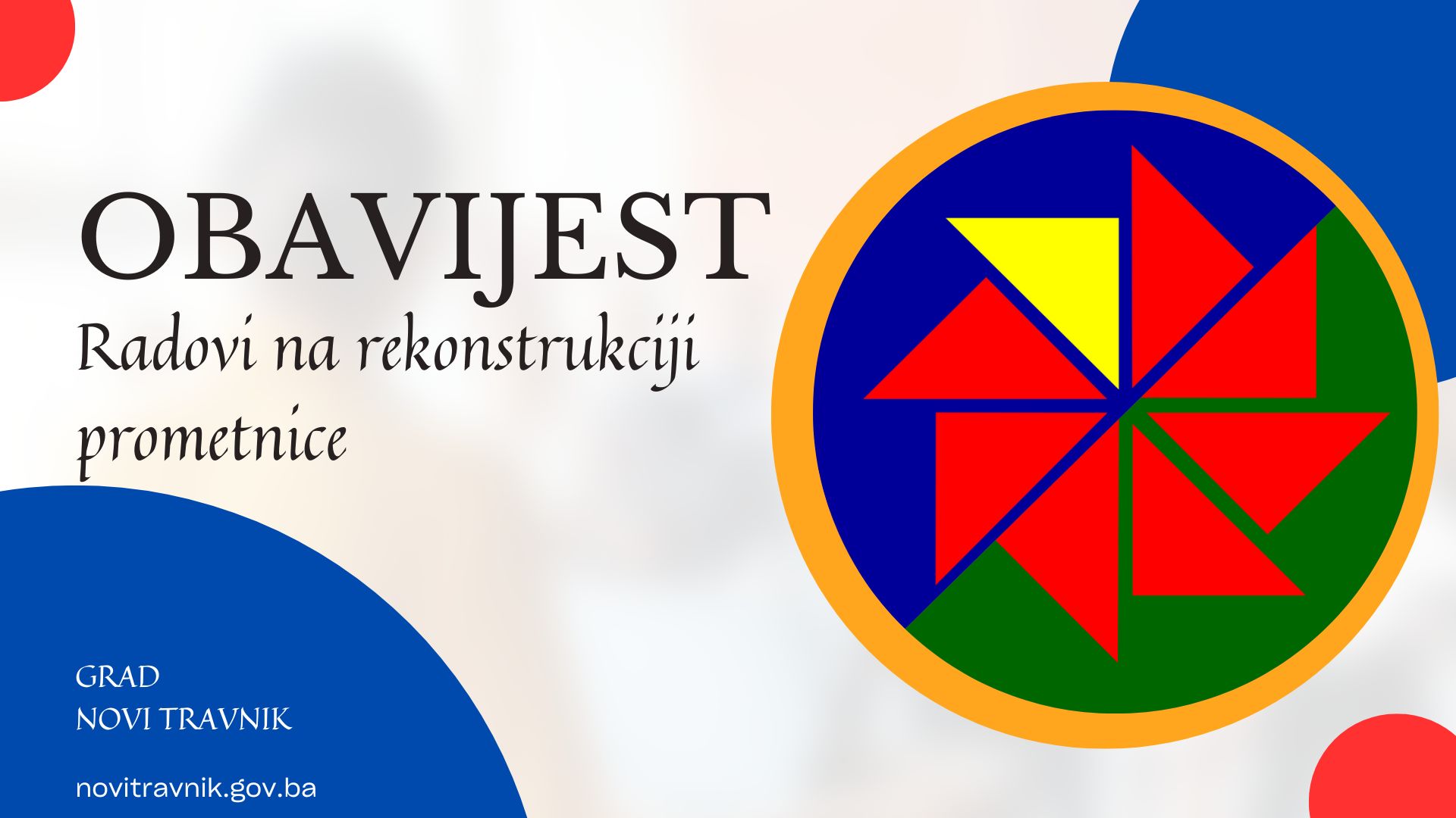 Obavijest: Rekonstrukcija prometnice ul. Ljudevita Gaja 