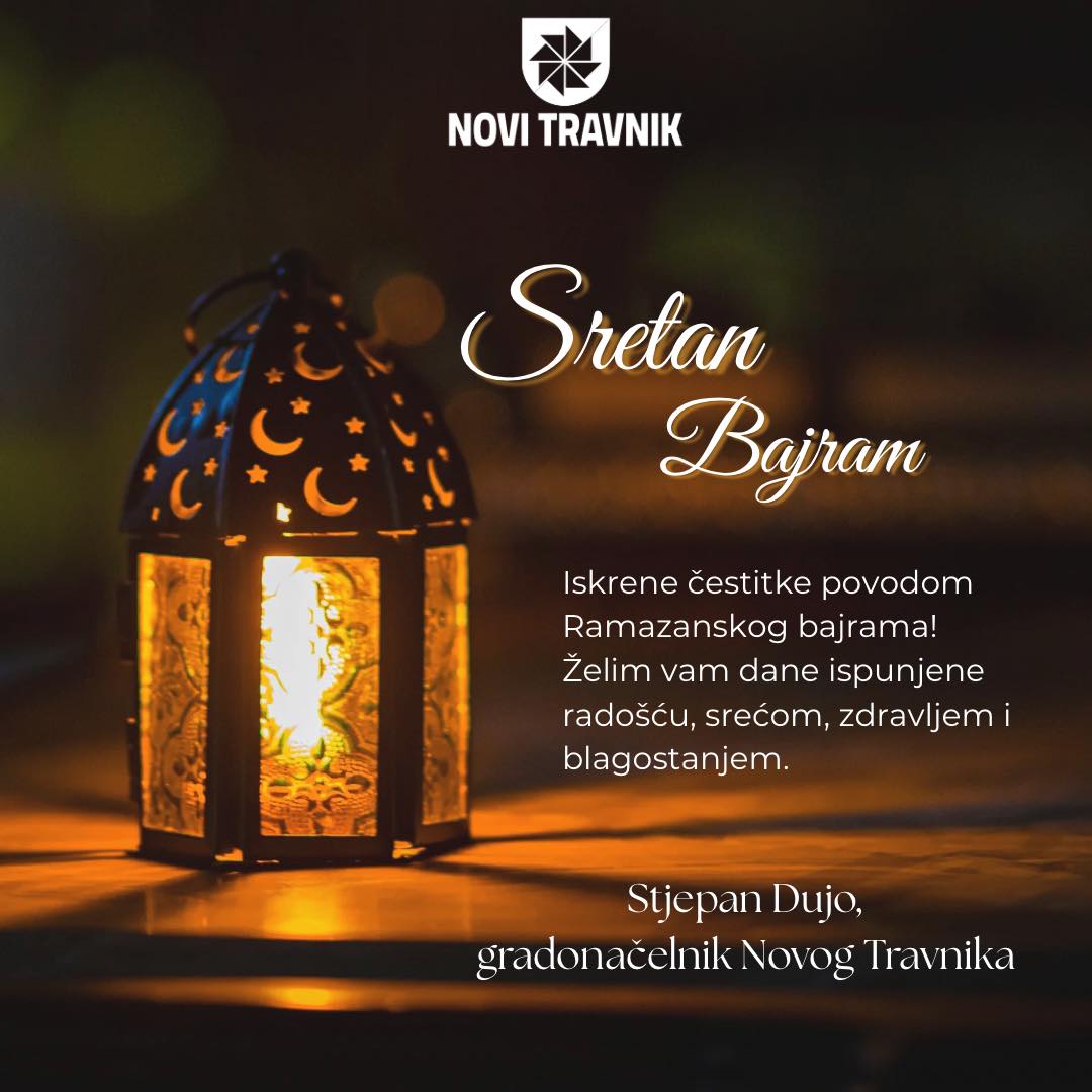 Čestitka gradonačelnika povodom Ramazanskog bajrama